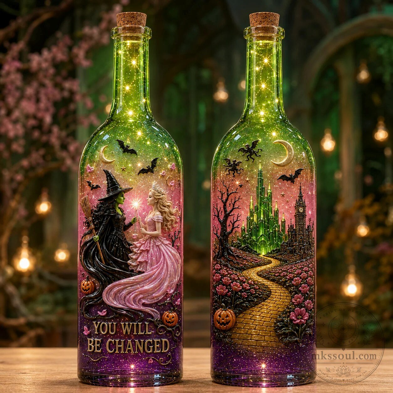Glinda Good Witch Bottle Lamp - You Will Be Changed by the Wicked Witch of the West