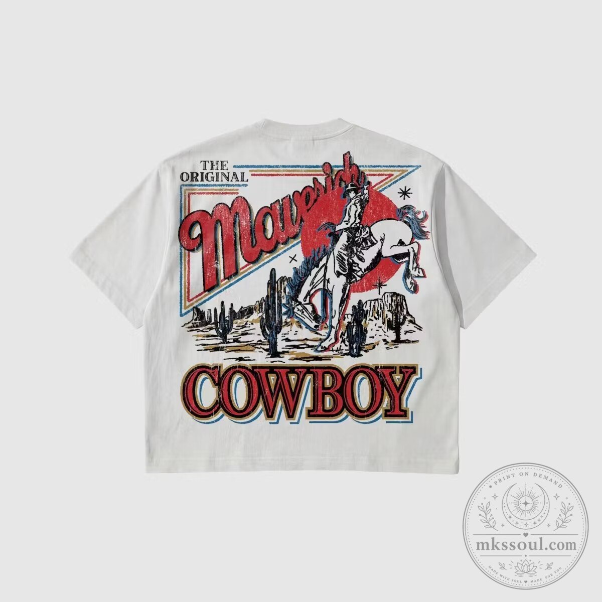 The Original Maverick Cowboy Western Desert Scene Graphic T-Shirt