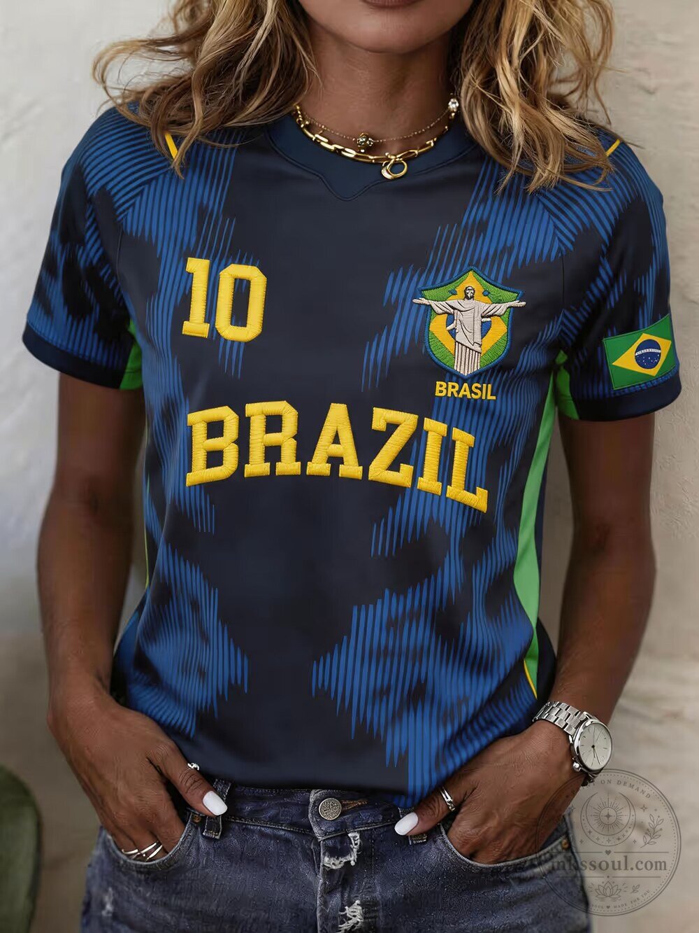 Brazil National Football Team Fan Jersey for Women