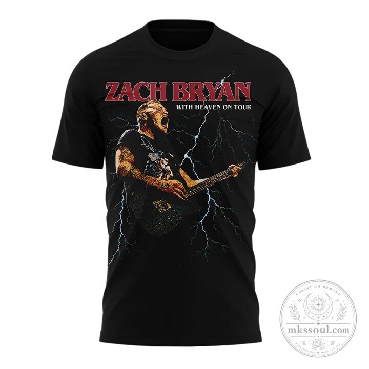 Zach Bryan The Heaven On Tour 2026 Denver Concert T-Shirt 4 Zach Bryan The Heaven On Tour 2026 Denver Concert T-Shirt