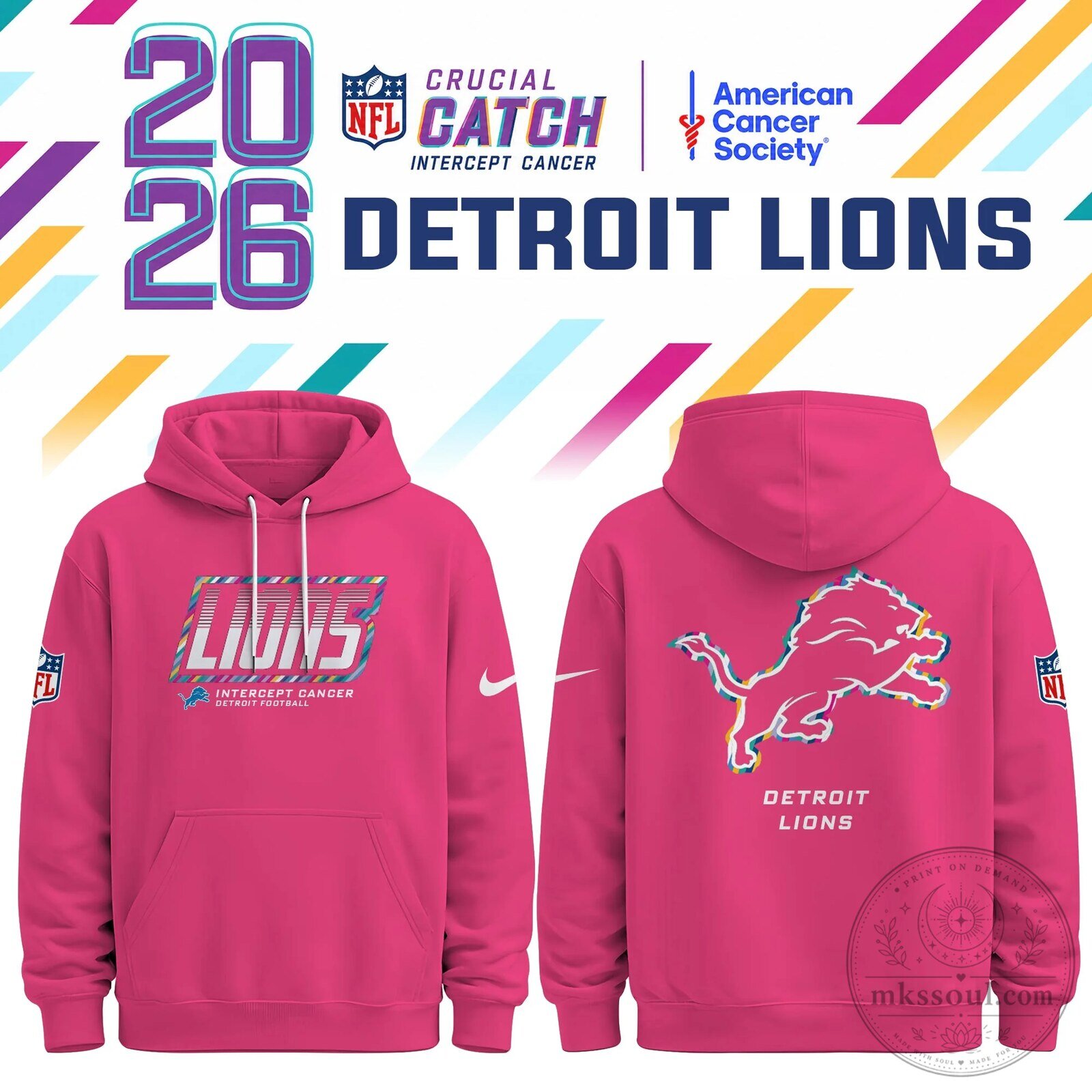 Pink Hoodie for Cancer Awareness by Green Bay Packers - Crucial Catch Edition 31 Pink Hoodie for Cancer Awareness by Green Bay Packers - Crucial Catch Edition