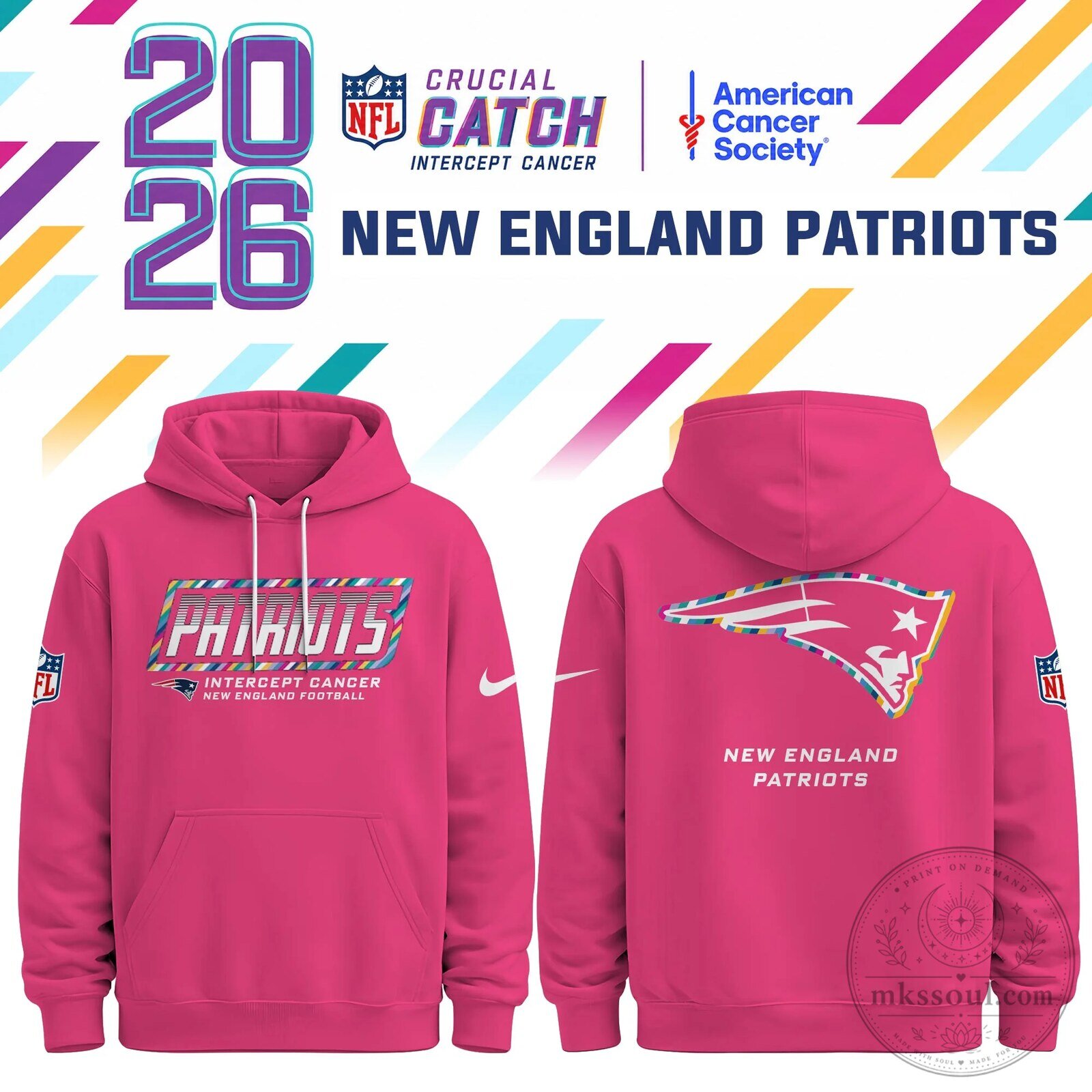 Pink Hoodie for Cancer Awareness by Green Bay Packers - Crucial Catch Edition 35 Pink Hoodie for Cancer Awareness by Green Bay Packers - Crucial Catch Edition
