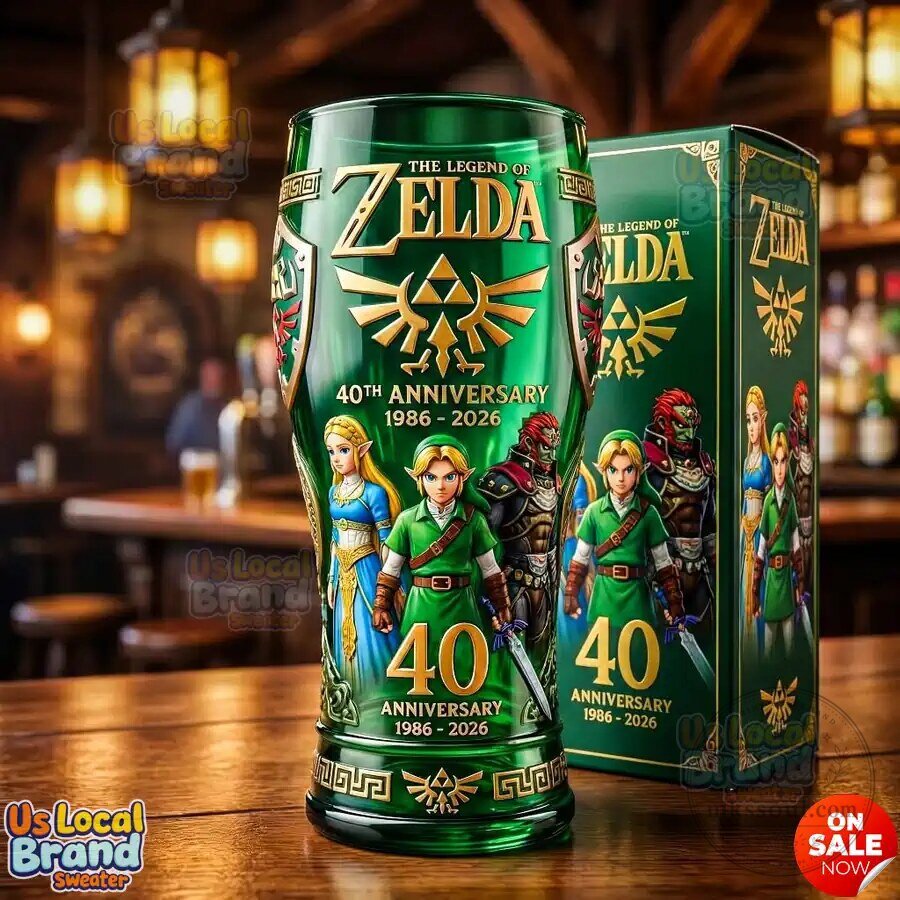 Zelda 40th Anniversary 1986-2026 The Legend of Zelda Drinking Glass 3 Zelda 40th Anniversary 1986-2026 The Legend of Zelda Drinking Glass