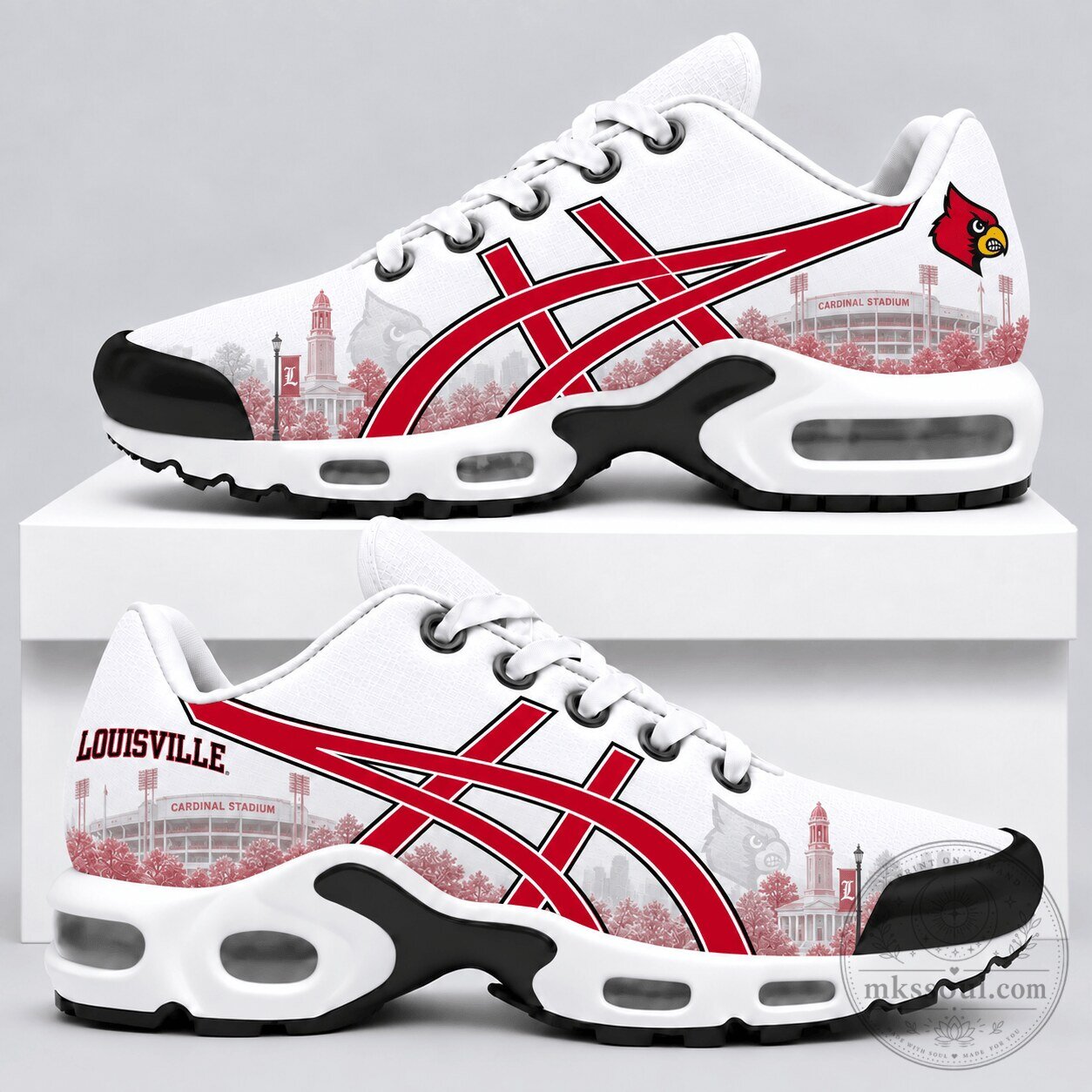 Louisville Cardinals Football Stadium Fans White Sneakers