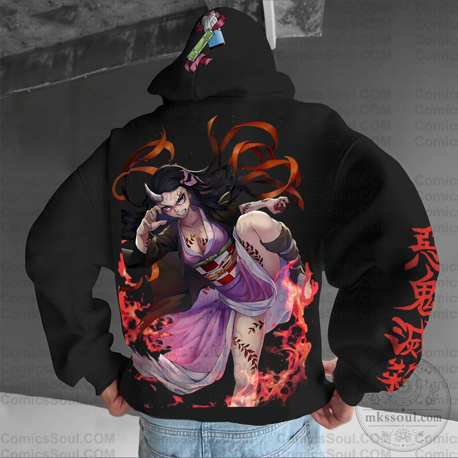 Nezuko Kamado Hoodie - Anime Graphic Streetwear from Demon Slayer