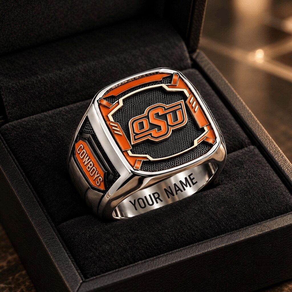 Oklahoma State Cowboys NCAA Custom Fan Championship Ring