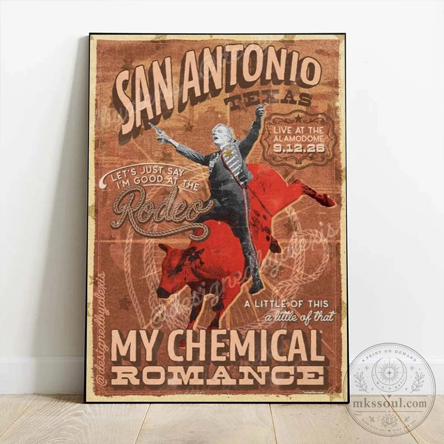 My Chemical Romance San Antonio Texas Alamodome Concert Poster