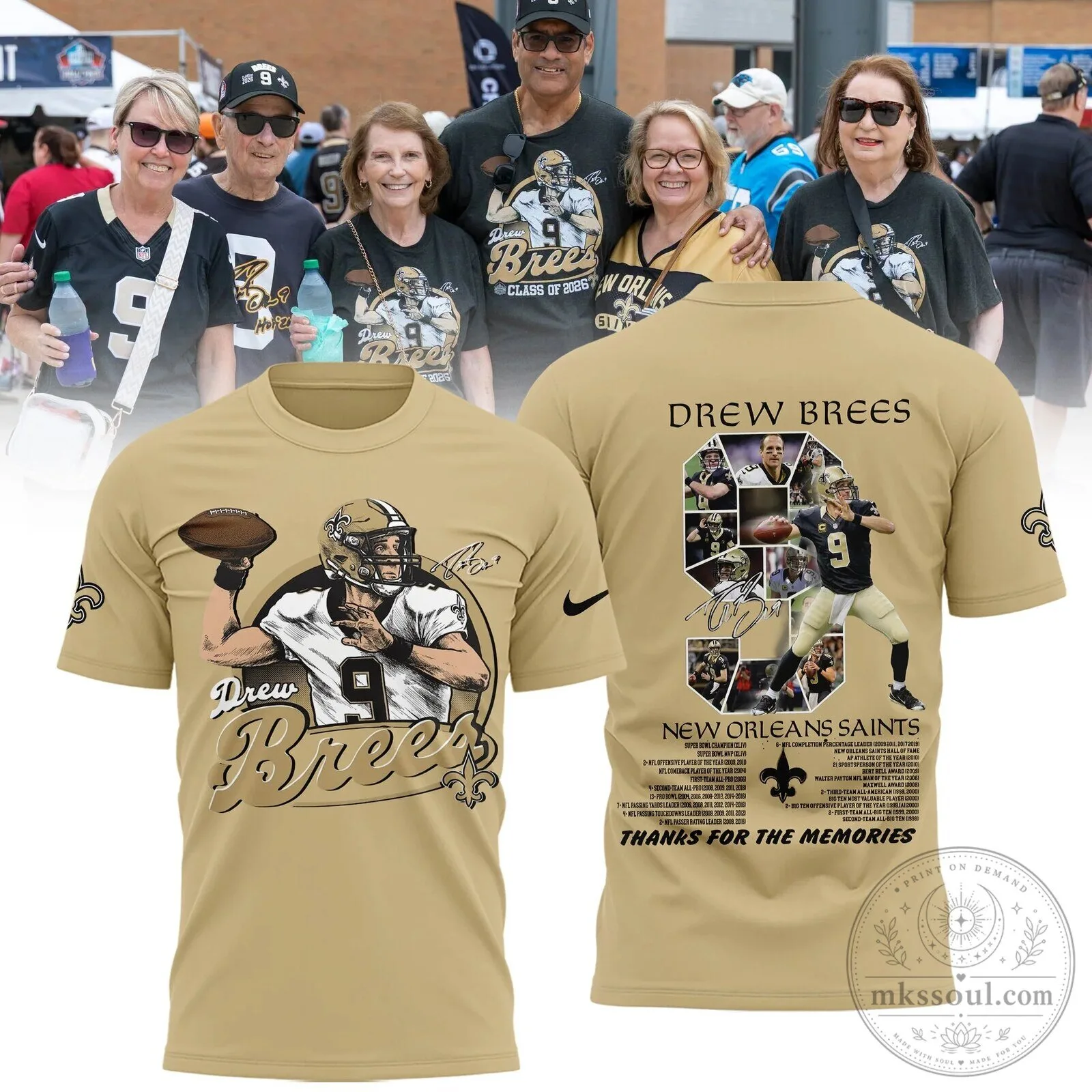 Drew Brees New Orleans Saints Football Legend T-Shirt