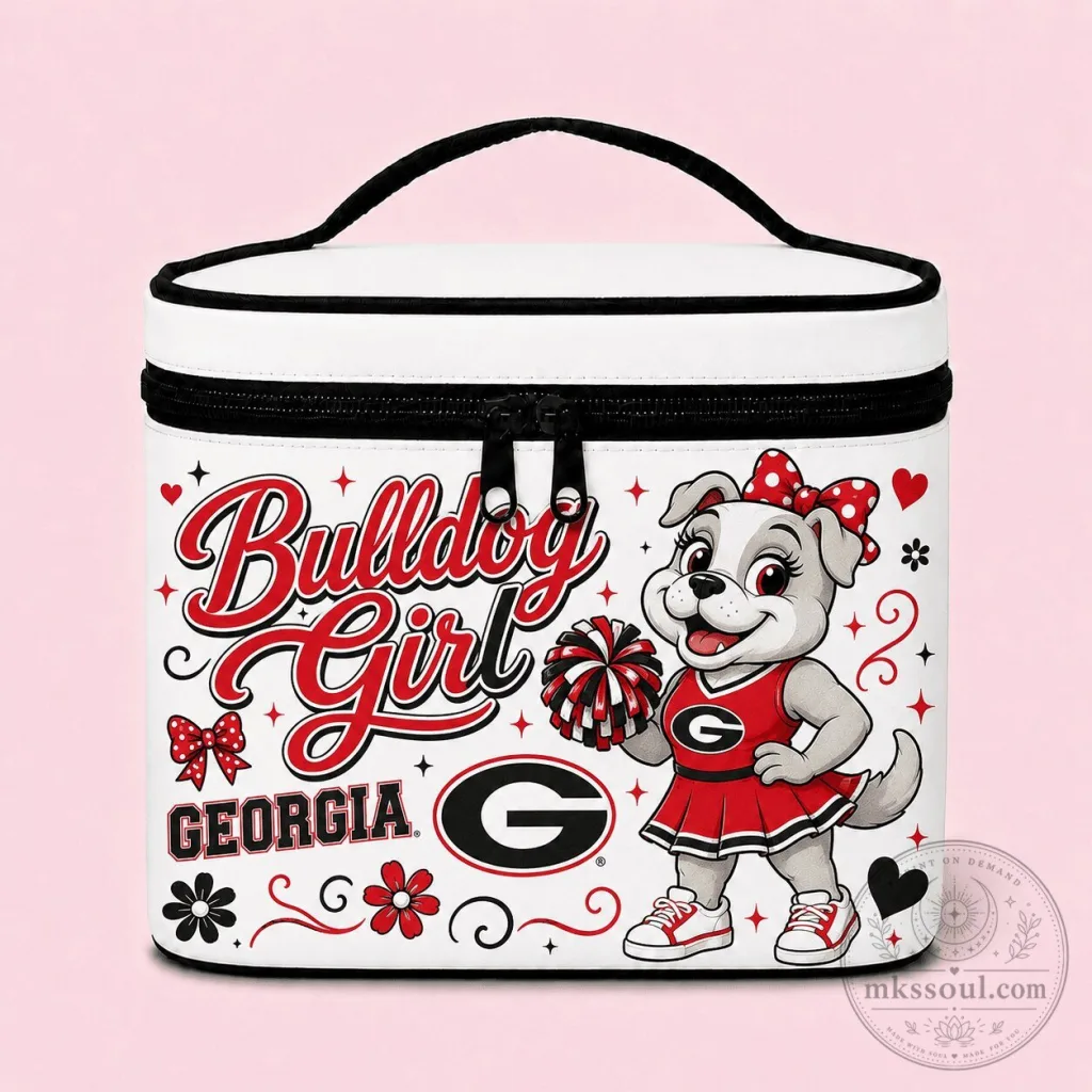 Georgia Bulldogs Bulldog Girl Cosmetic Bag Georgia Bulldogs Bulldog Girl Cosmetic Bag