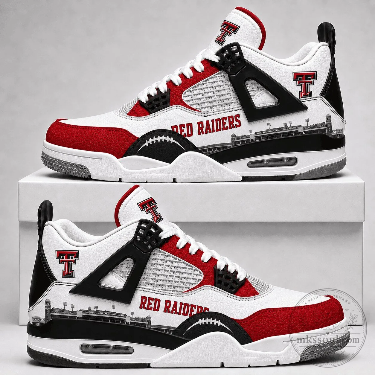 Texas Tech Red Raiders Football Team Custom Sneakers