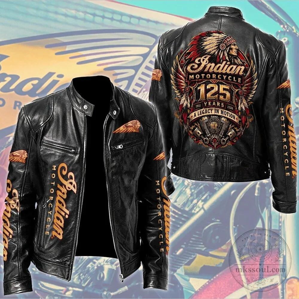125th Anniversary Legacy In Motion Leather Jacket by Indian Motorcycle
