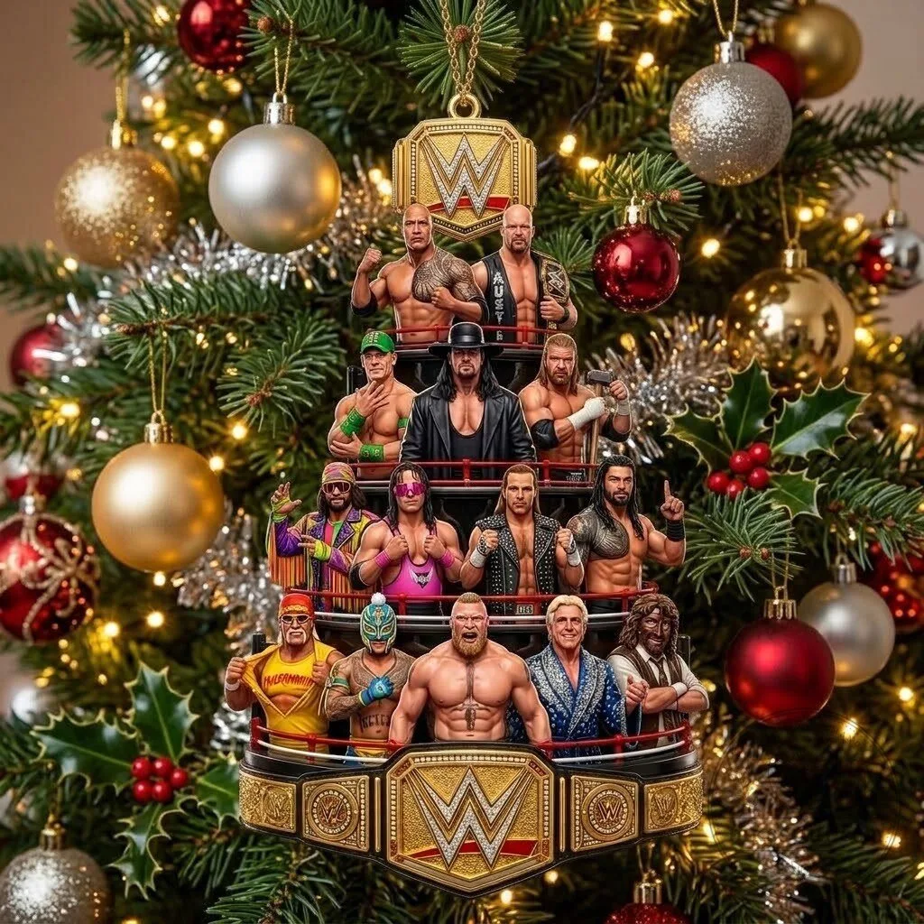 WWE Legends and Champions Christmas Tree Ornament