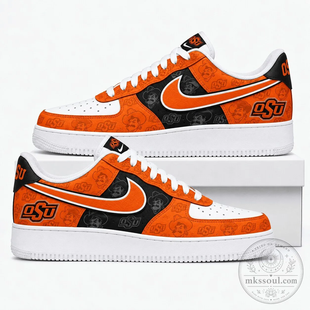Oklahoma State Cowboys College Football Team Logo Custom Sneakers