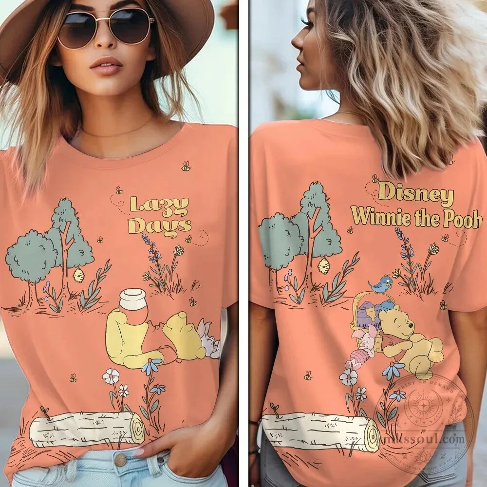 Disney Winnie the Pooh Lazy Days Women's Relaxed Fit T-Shirt
