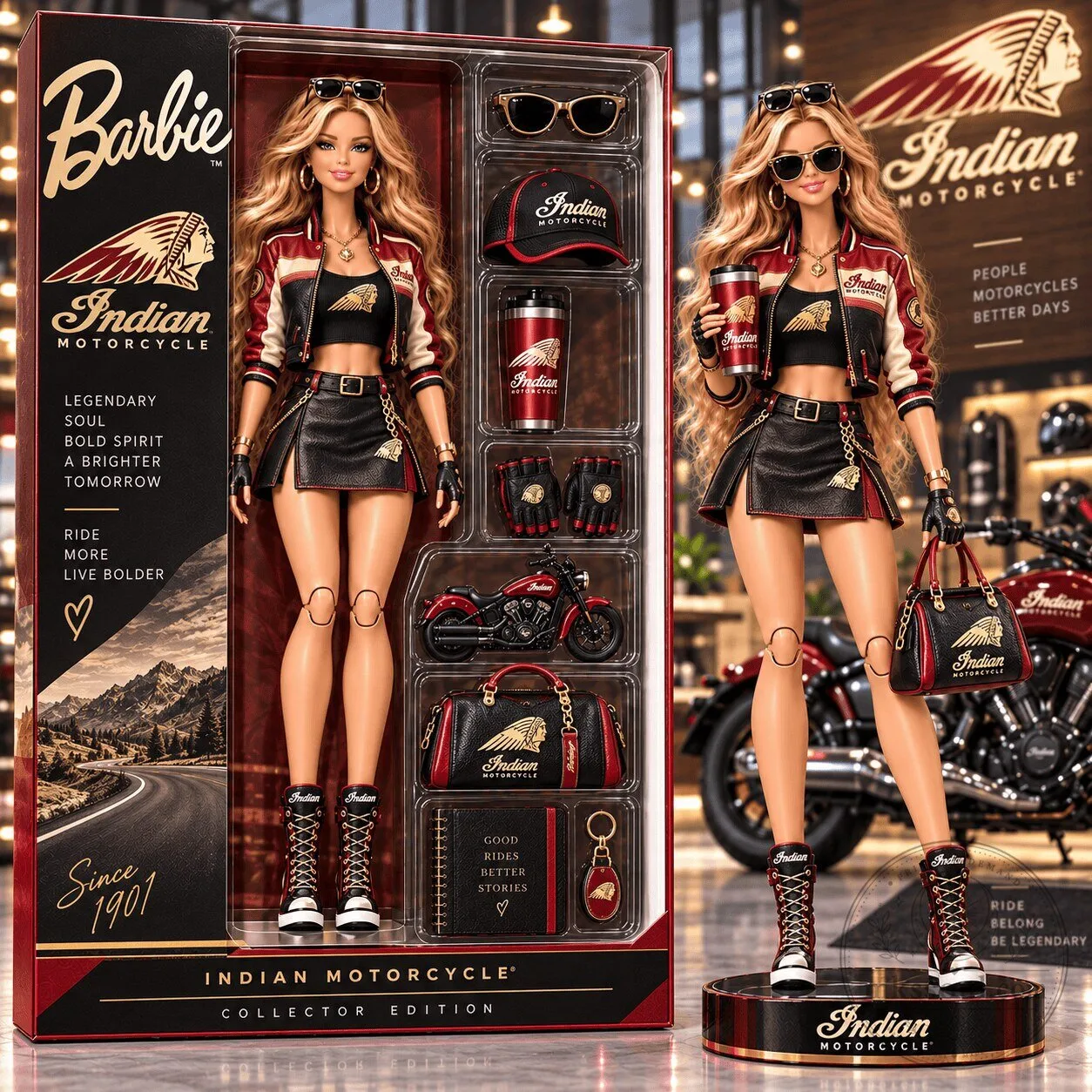 Barbie Indian Motorcycle Collector Edition Doll with Accessories