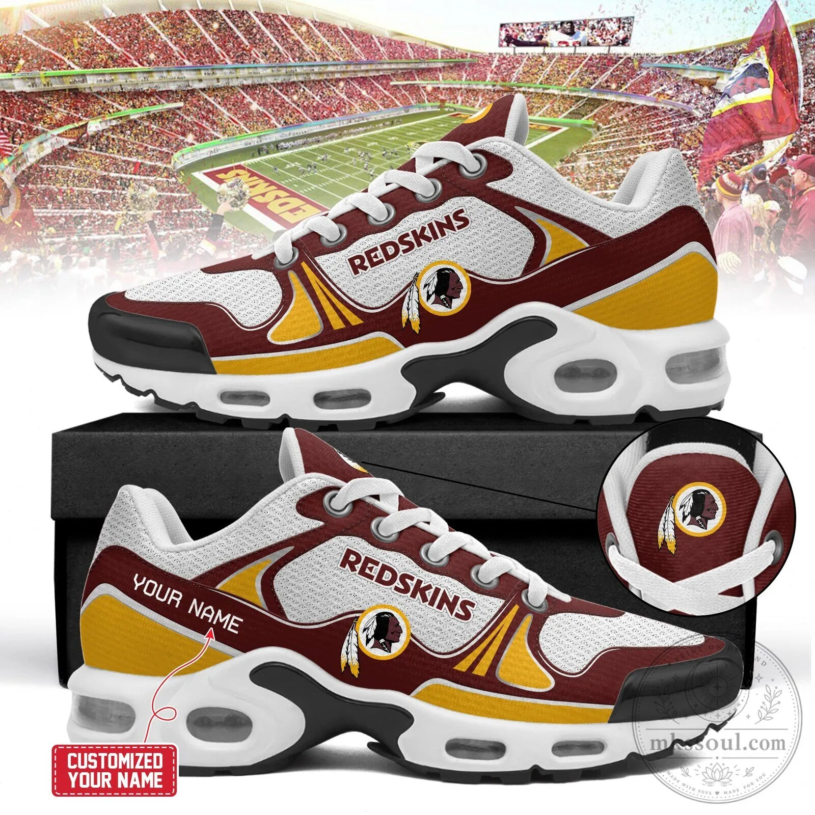Washington Redskins Custom Name Athletic Shoes