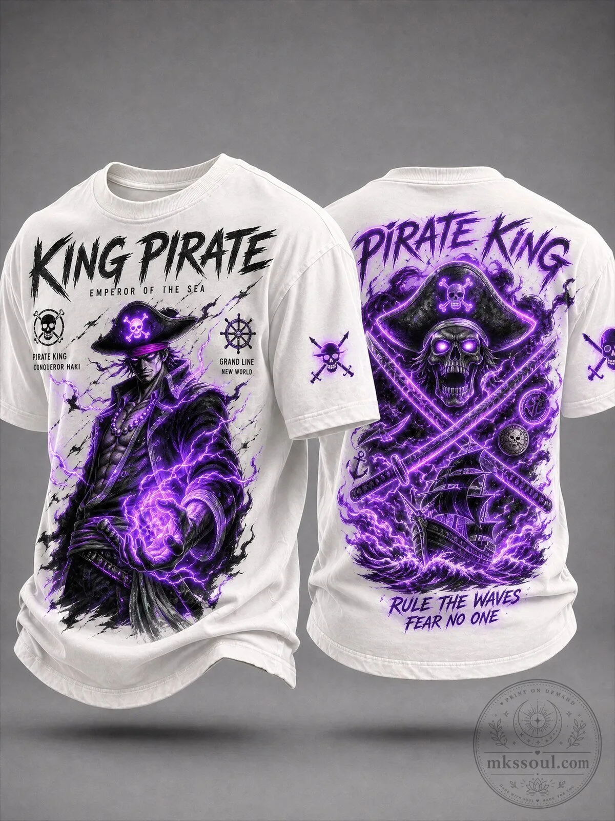 King Pirate Emperor of the Sea Conqueror Haki Graphic T-Shirt