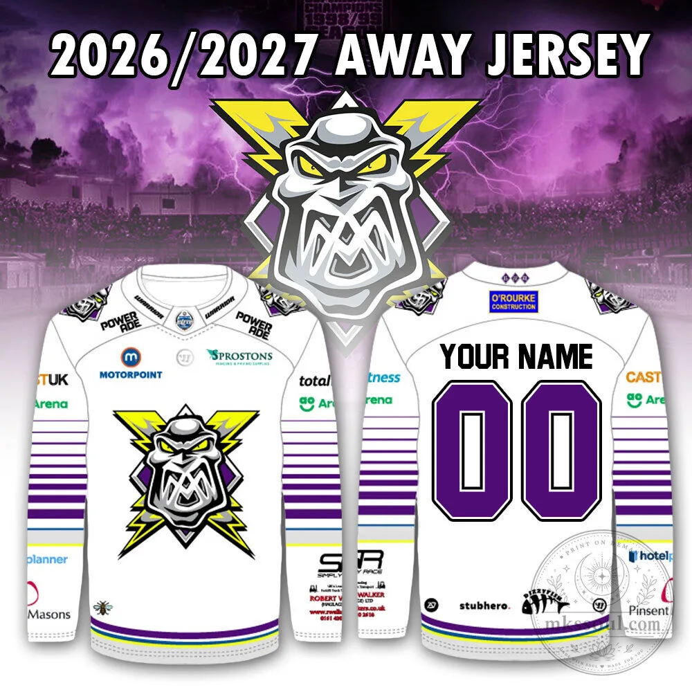 Manchester Storm 2026/2027 Personalized Away Ice Hockey Jersey