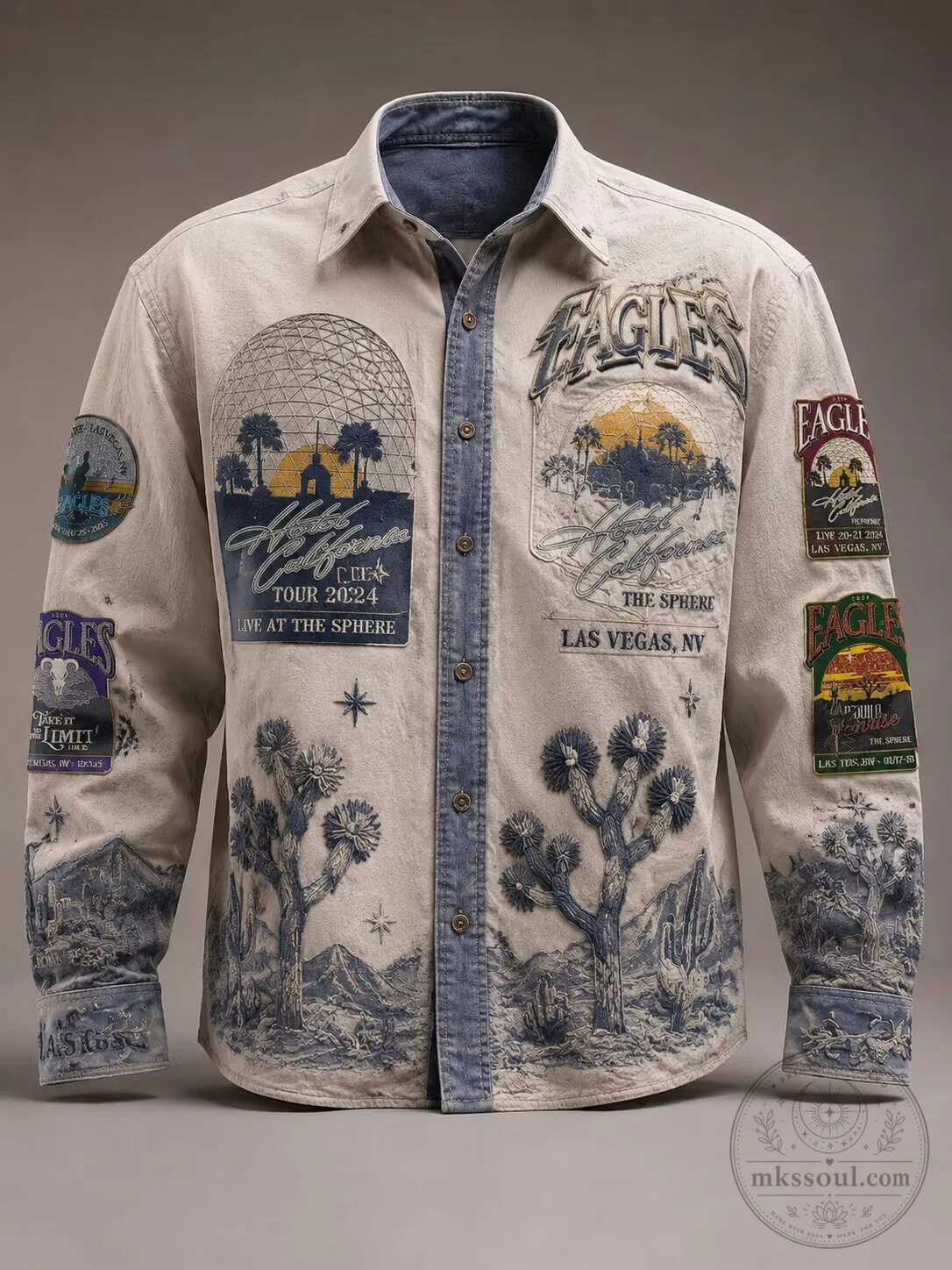 Eagles Band Las Vegas Sphere Tour 2024 Desert Landscape Long-Sleeve Shirt