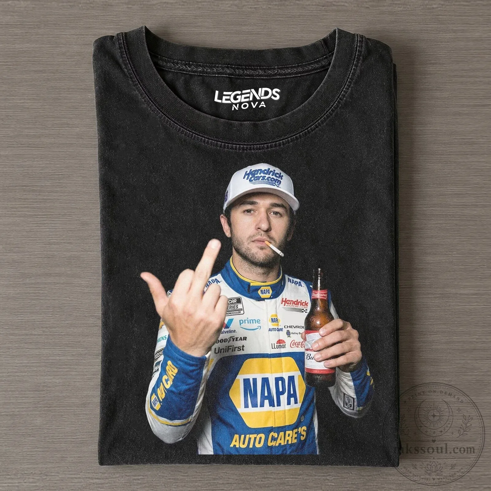 Chase Elliott NASCAR Racing Driver Middle Finger T-Shirt