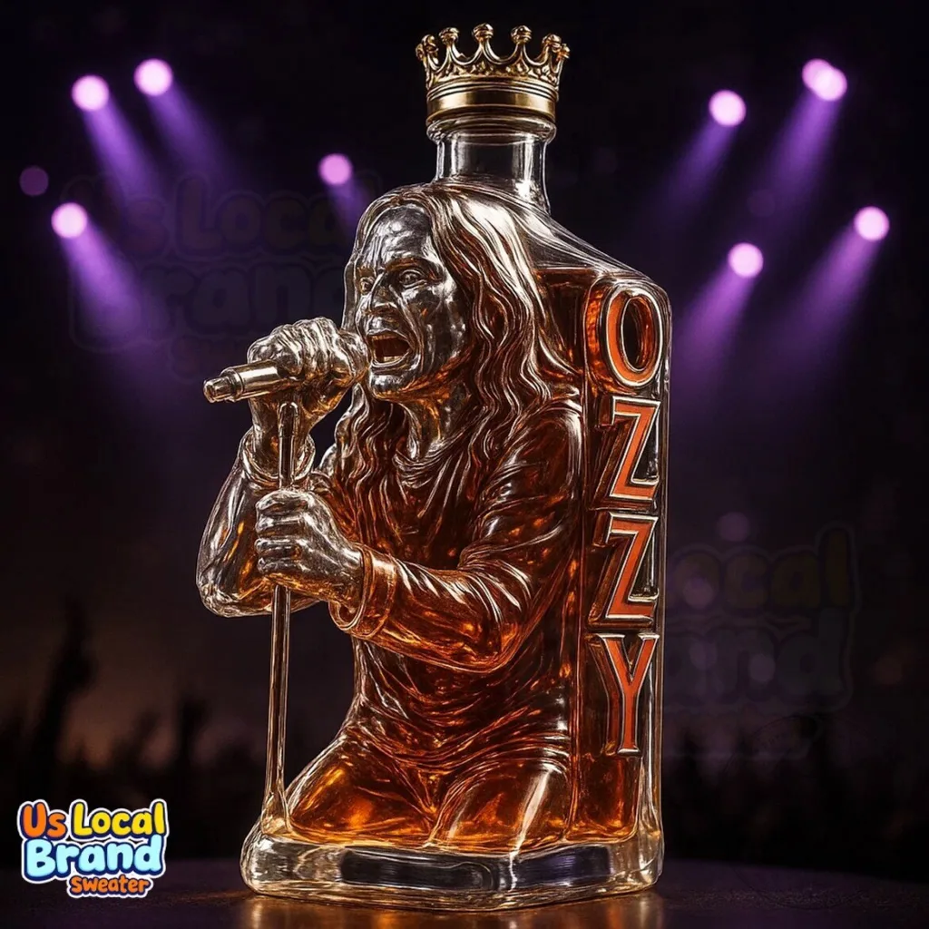 Ozzy Osbourne Singing Final Tour Memorial Whiskey Bottle