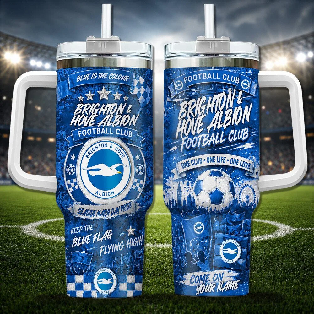 Brighton and Hove Albion Football Club Blue Stainless Steel Tumbler