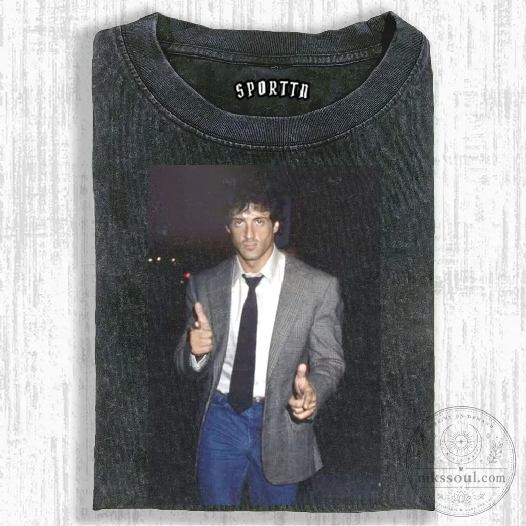 Sylvester Stallone Vintage Washed Graphic T-Shirt