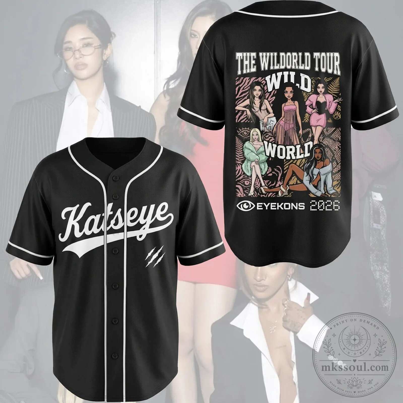 Katseye The Wildorld Tour Baseball Jersey