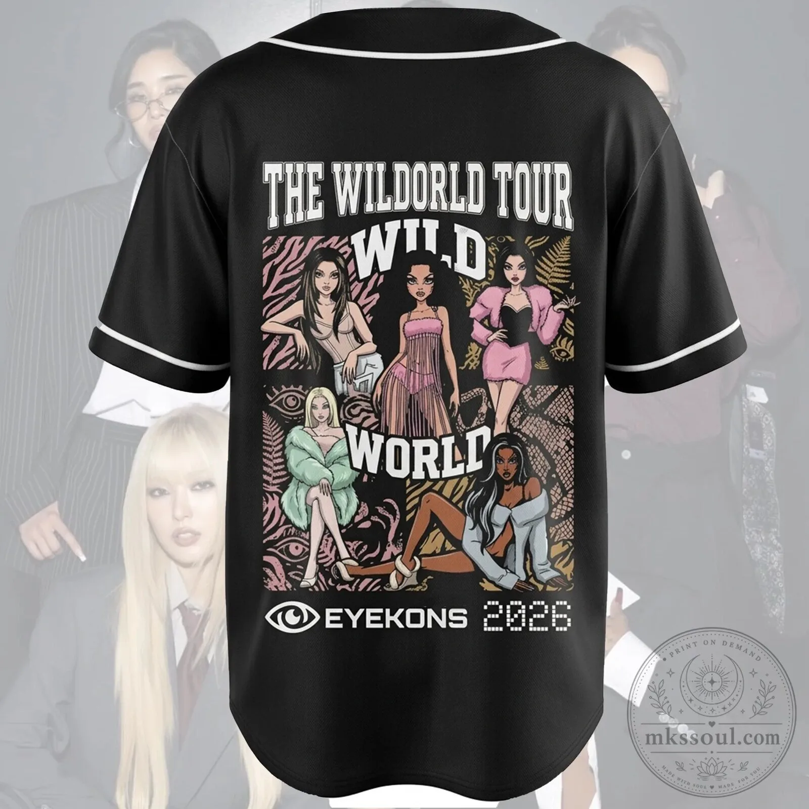 Katseye The Wildorld Tour Baseball Jersey 5 Katseye The Wildorld Tour Baseball Jersey