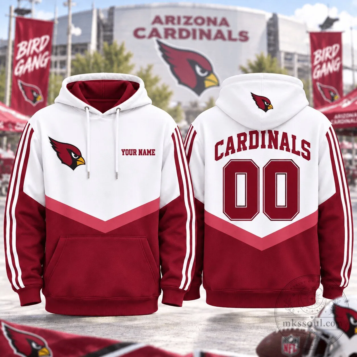 Arizona Cardinals Personalized NFL Football Game Day Hoodie for Men and Women