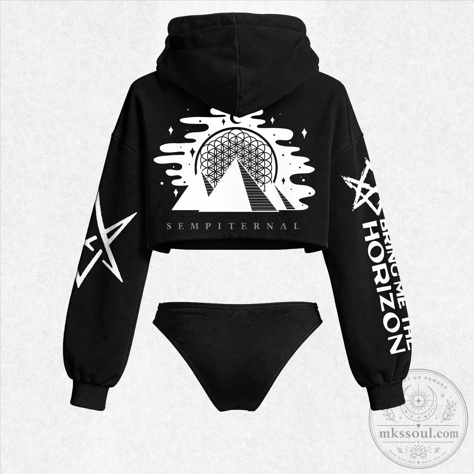 Bring Me The Horizon Sempiternal Album Art Cropped Hoodie