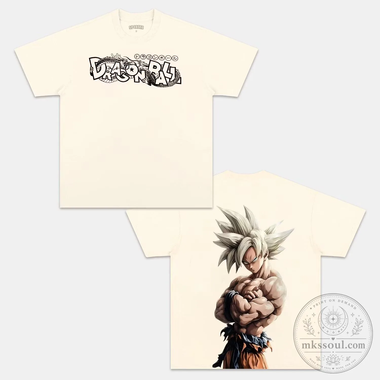 Dragon Ball Z Goku Super Saiyan Ultra Instinct Vintage Oversized T-Shirt