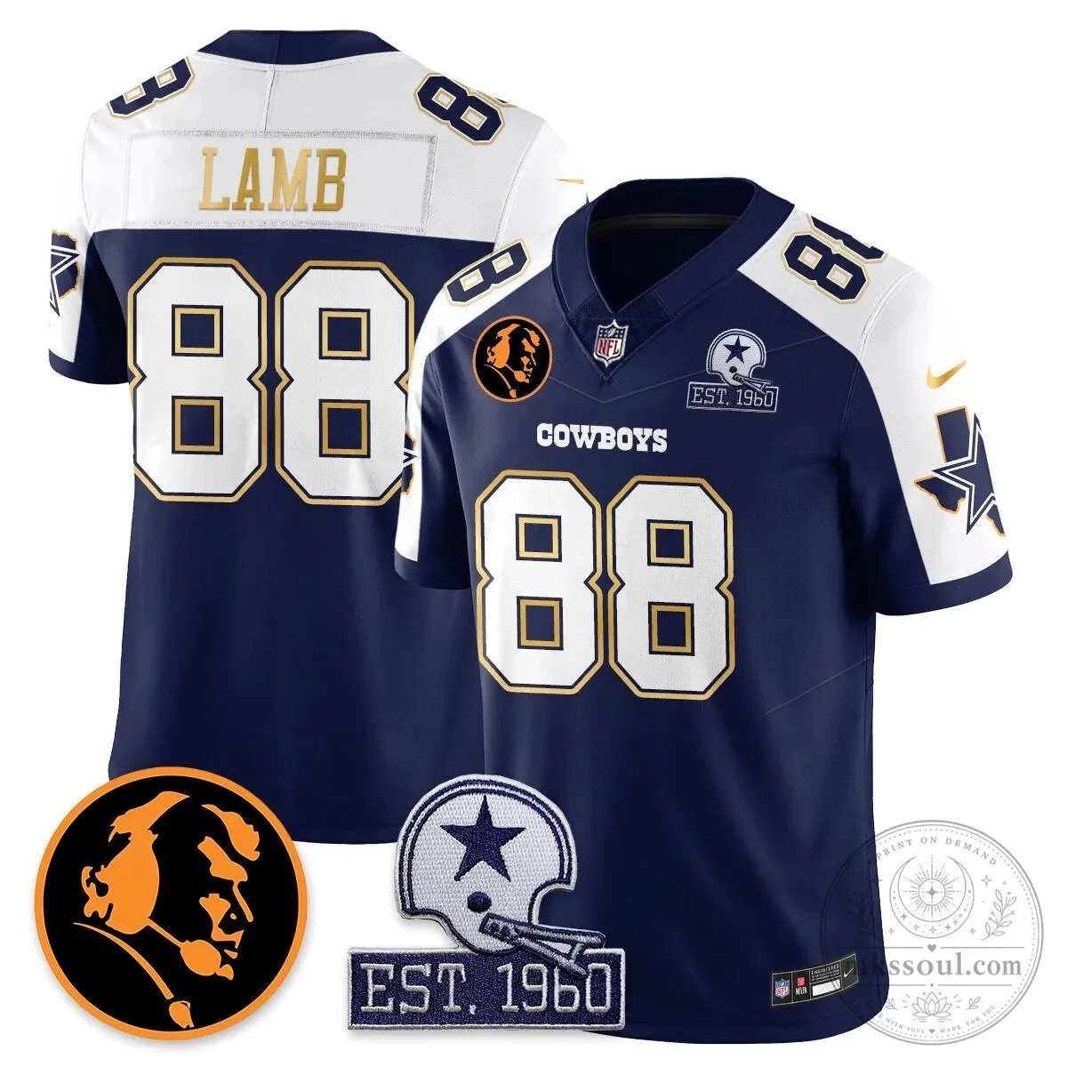 Dallas Cowboys John Madden Dak Prescott Limited Edition Football Jersey 46 Dallas Cowboys John Madden Dak Prescott Limited Edition Football Jersey