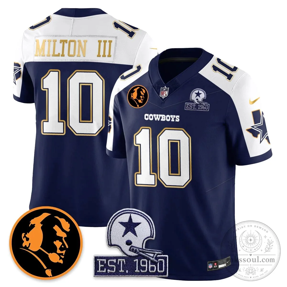 Dallas Cowboys John Madden Dak Prescott Limited Edition Football Jersey 51 Dallas Cowboys John Madden Dak Prescott Limited Edition Football Jersey