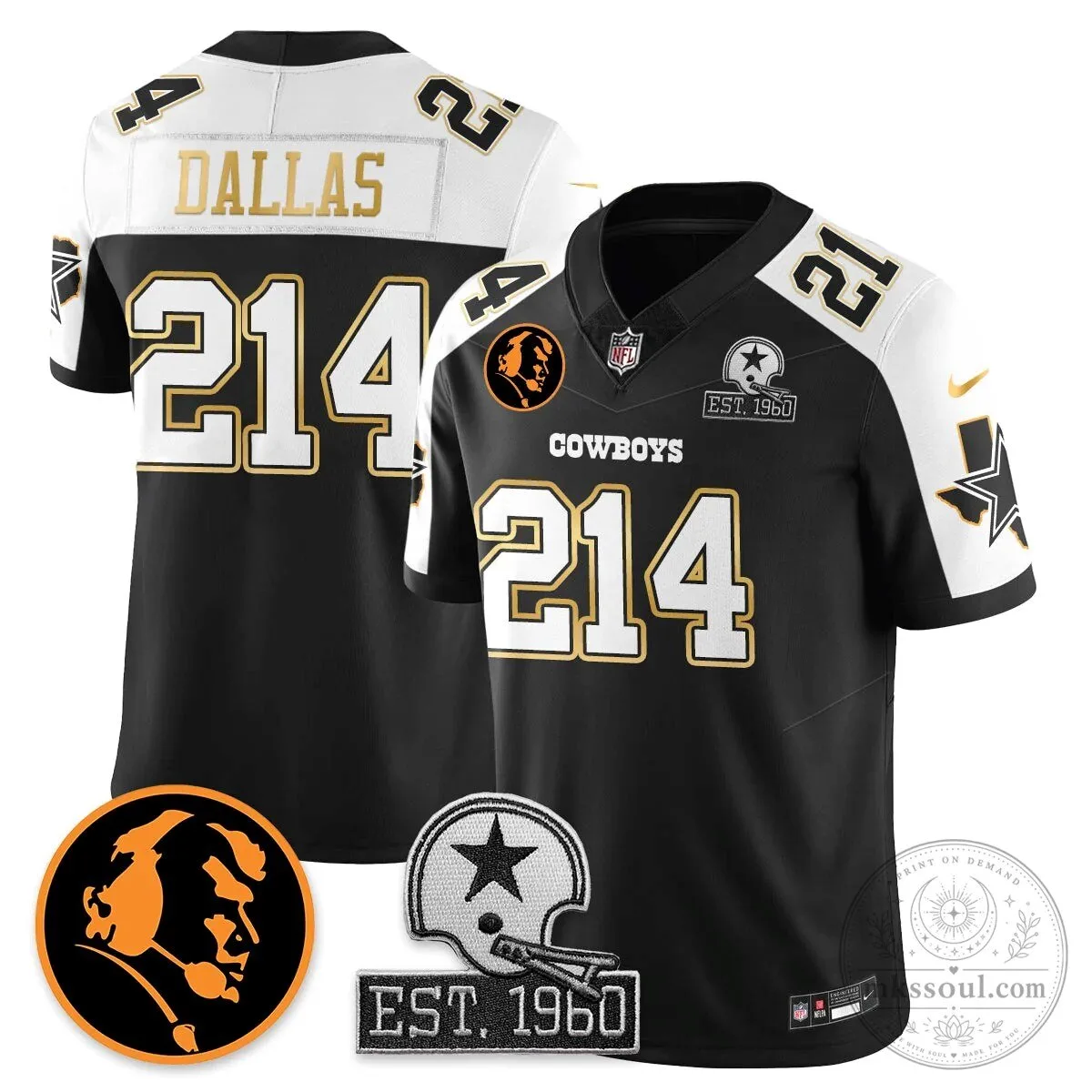 Dallas Cowboys John Madden Dak Prescott Limited Edition Football Jersey 60 Dallas Cowboys John Madden Dak Prescott Limited Edition Football Jersey