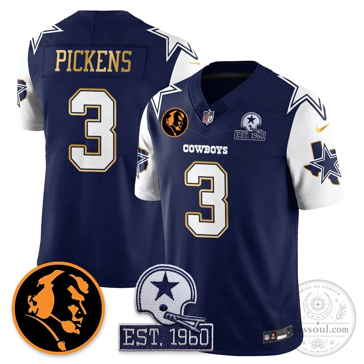 Dallas Cowboys John Madden Dak Prescott Limited Edition Football Jersey 63 Dallas Cowboys John Madden Dak Prescott Limited Edition Football Jersey
