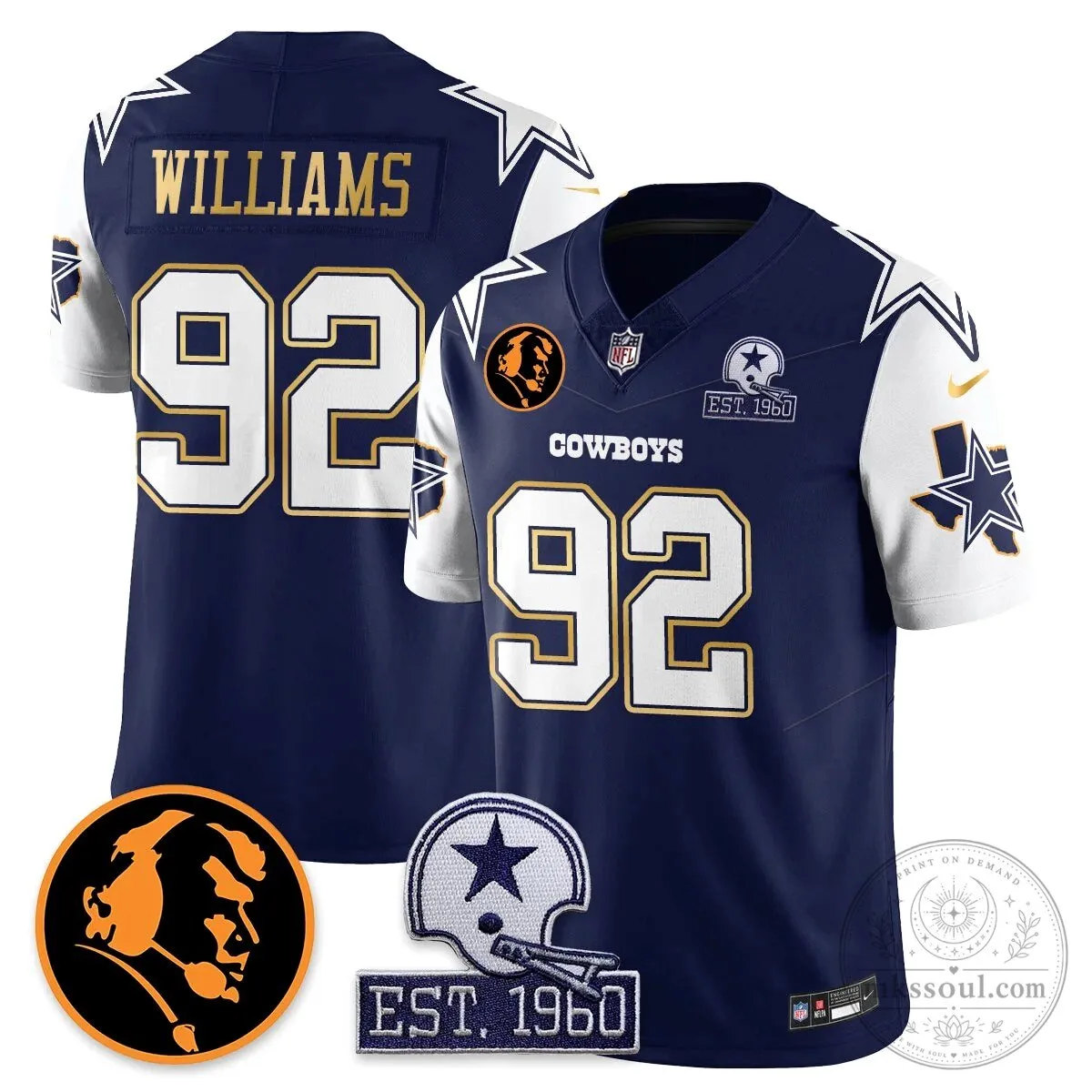 Dallas Cowboys John Madden Dak Prescott Limited Edition Football Jersey 65 Dallas Cowboys John Madden Dak Prescott Limited Edition Football Jersey