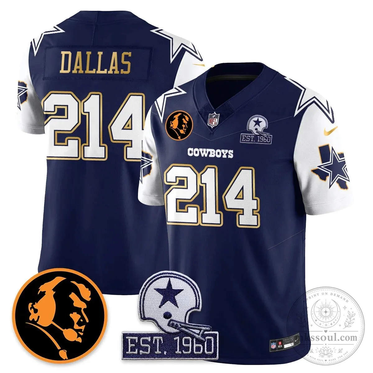 Dallas Cowboys John Madden Dak Prescott Limited Edition Football Jersey 67 Dallas Cowboys John Madden Dak Prescott Limited Edition Football Jersey