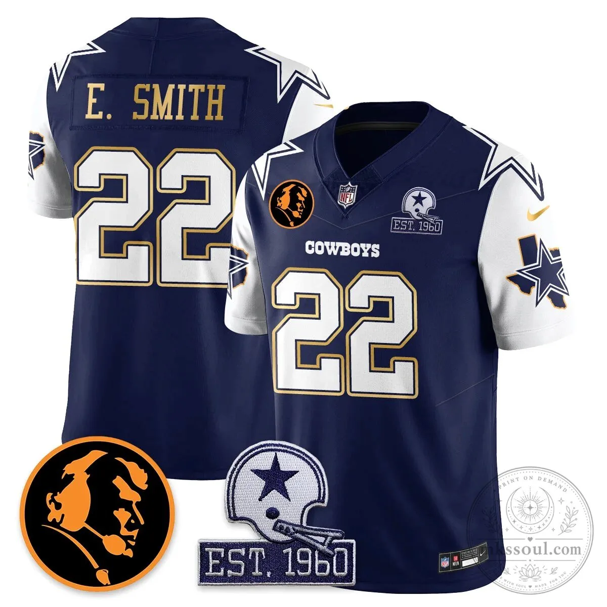 Dallas Cowboys John Madden Dak Prescott Limited Edition Football Jersey 68 Dallas Cowboys John Madden Dak Prescott Limited Edition Football Jersey