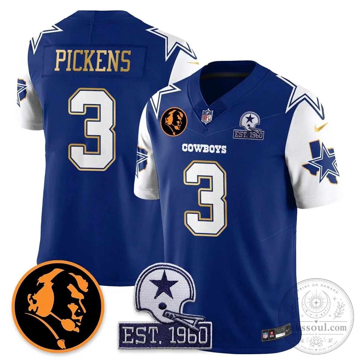 Dallas Cowboys John Madden Dak Prescott Limited Edition Football Jersey 71 Dallas Cowboys John Madden Dak Prescott Limited Edition Football Jersey