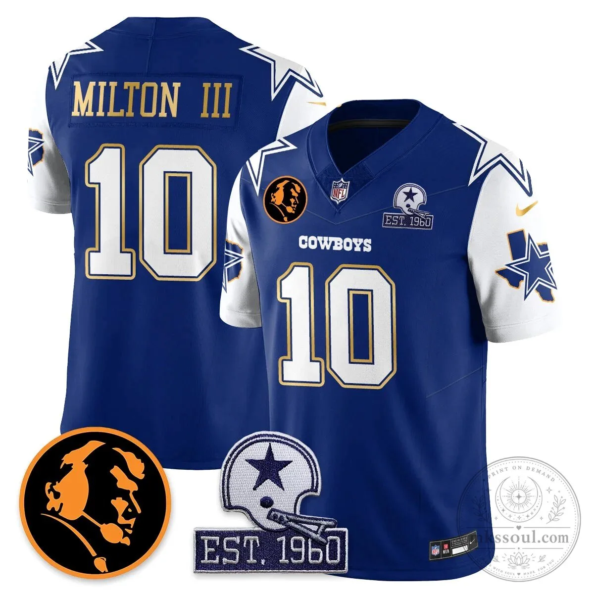 Dallas Cowboys John Madden Dak Prescott Limited Edition Football Jersey 74 Dallas Cowboys John Madden Dak Prescott Limited Edition Football Jersey