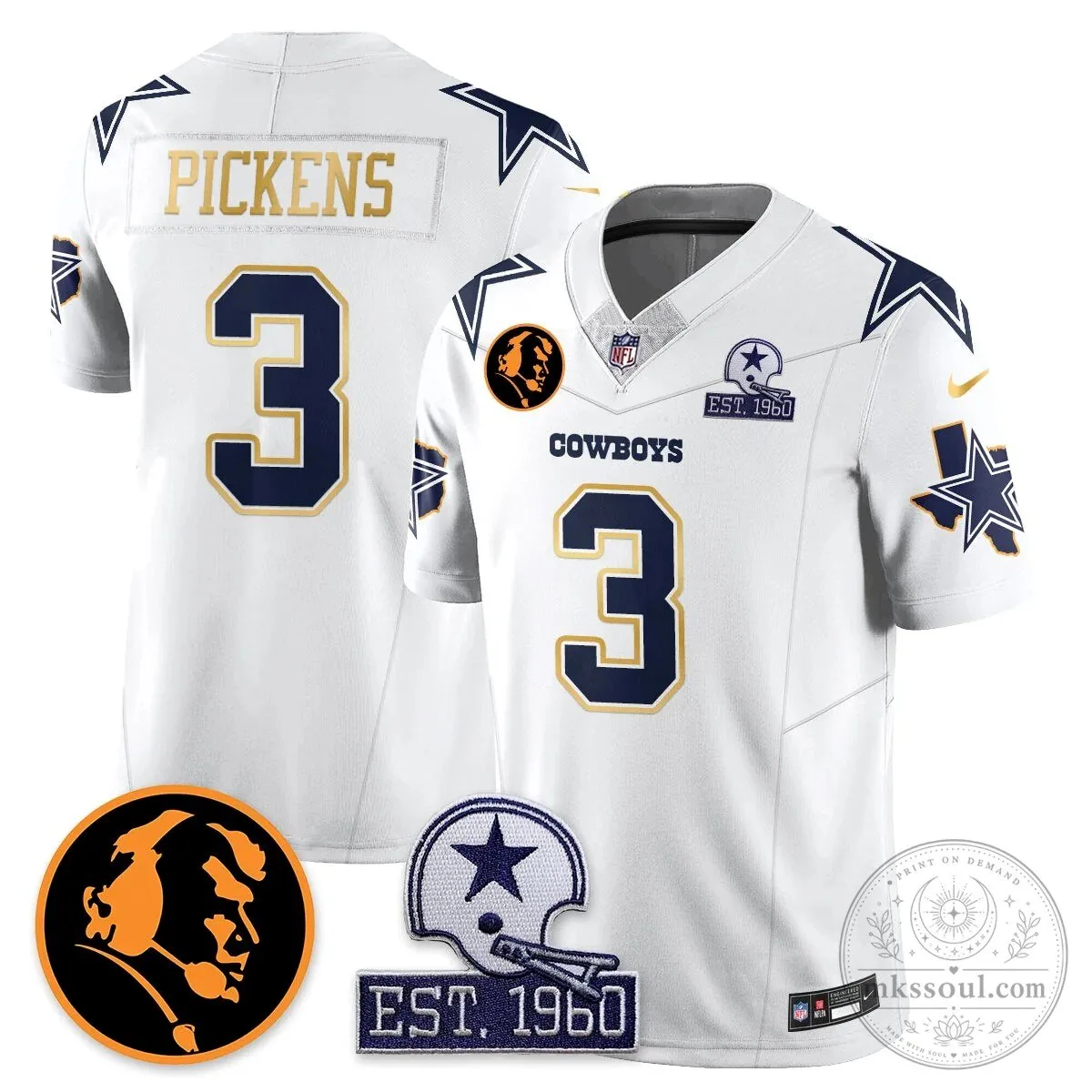 Dallas Cowboys John Madden Dak Prescott Limited Edition Football Jersey 79 Dallas Cowboys John Madden Dak Prescott Limited Edition Football Jersey
