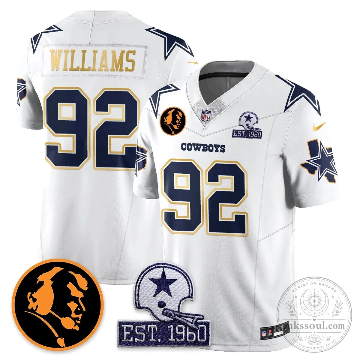 Dallas Cowboys John Madden Dak Prescott Limited Edition Football Jersey 81 Dallas Cowboys John Madden Dak Prescott Limited Edition Football Jersey