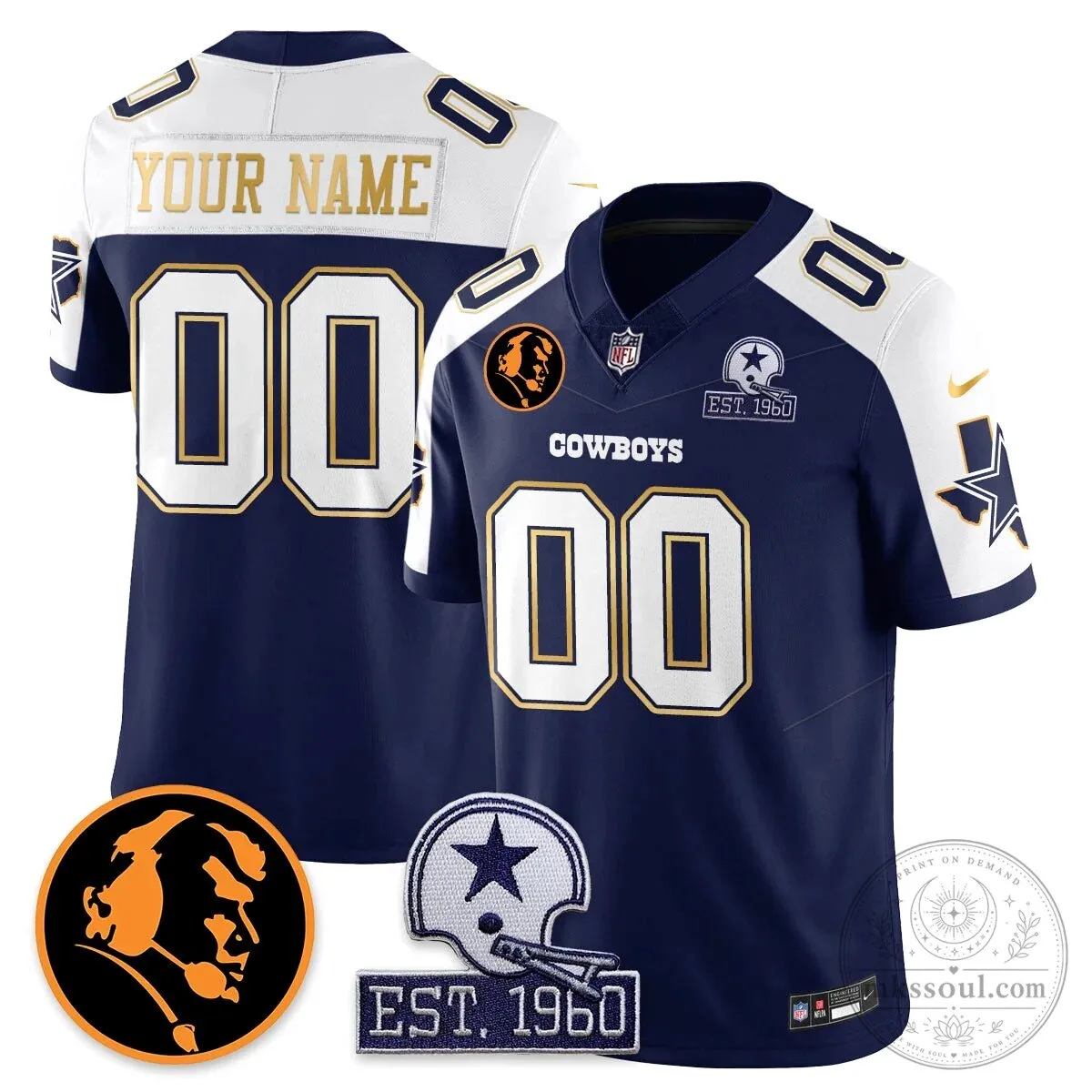 Dallas Cowboys John Madden Dak Prescott Limited Edition Football Jersey 86 Dallas Cowboys John Madden Dak Prescott Limited Edition Football Jersey