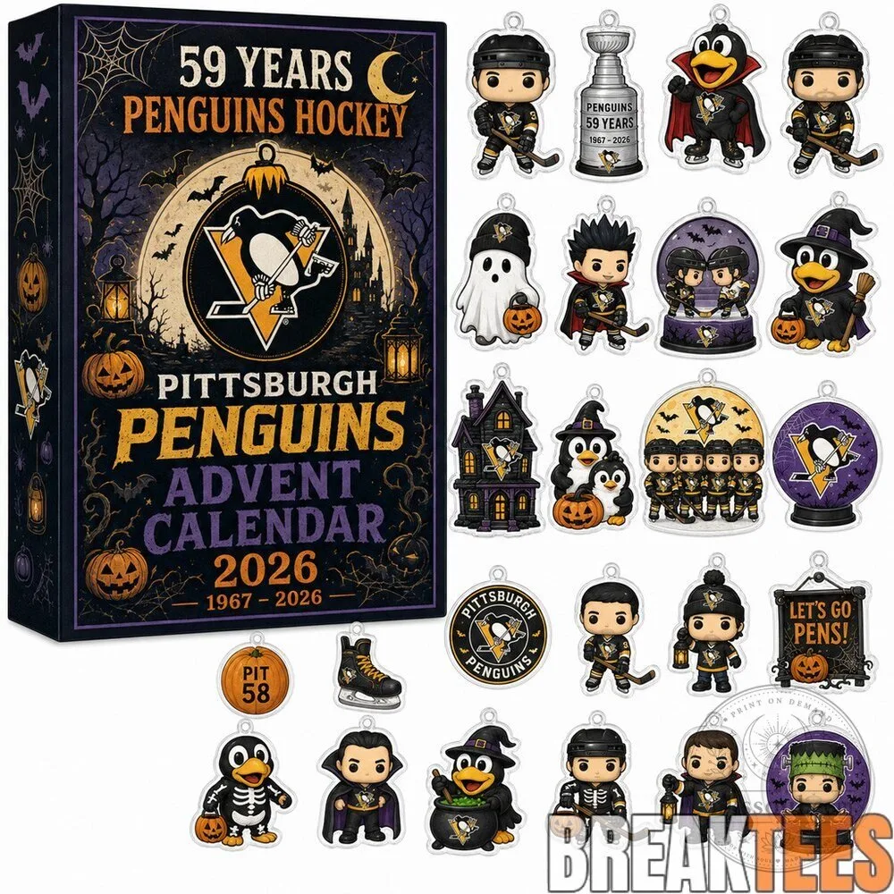 Pittsburgh Penguins Halloween Advent Calendar 2026 with 24 Ornaments