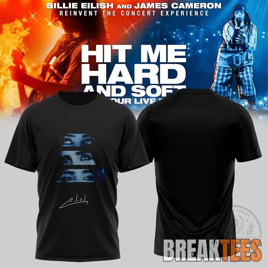 Billie Eilish Hit Me Hard and Soft Album Cover Art Black T-Shirt