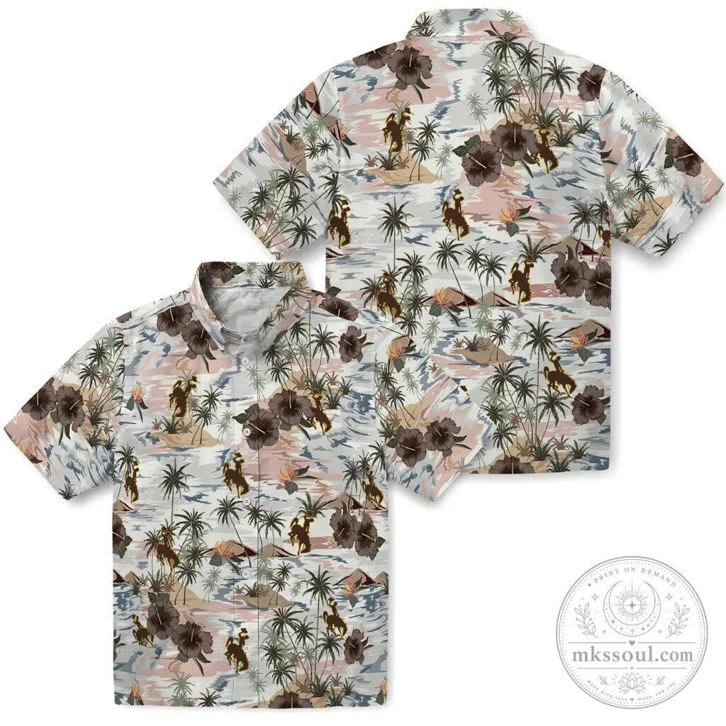 Wyoming Cowboys Hawaii vs Wyoming Tropical Floral Hawaiian Shirt