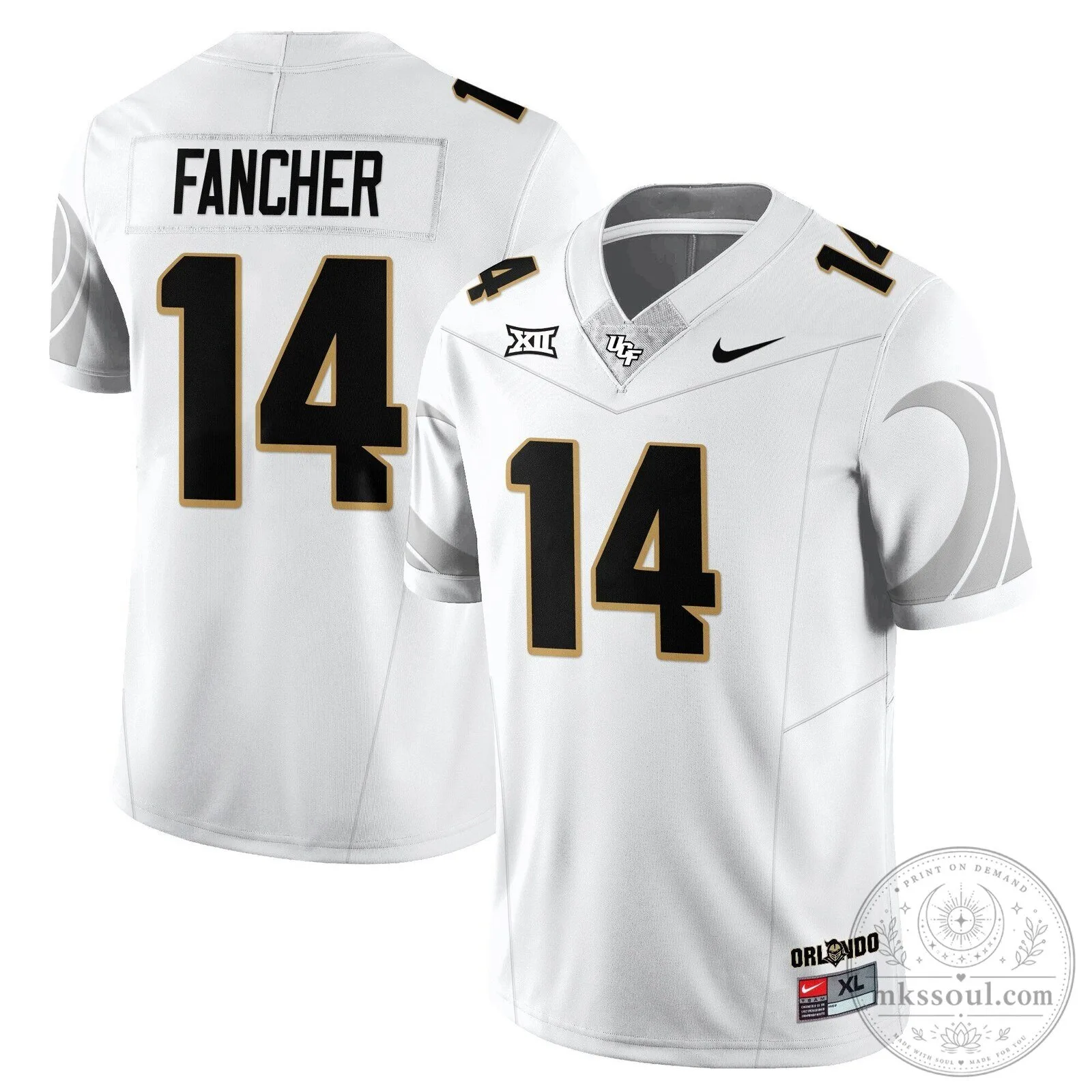 UCF Football Black and White Number 11 Team Uniform Football Jersey 27 UCF Football Black and White Number 11 Team Uniform Football Jersey