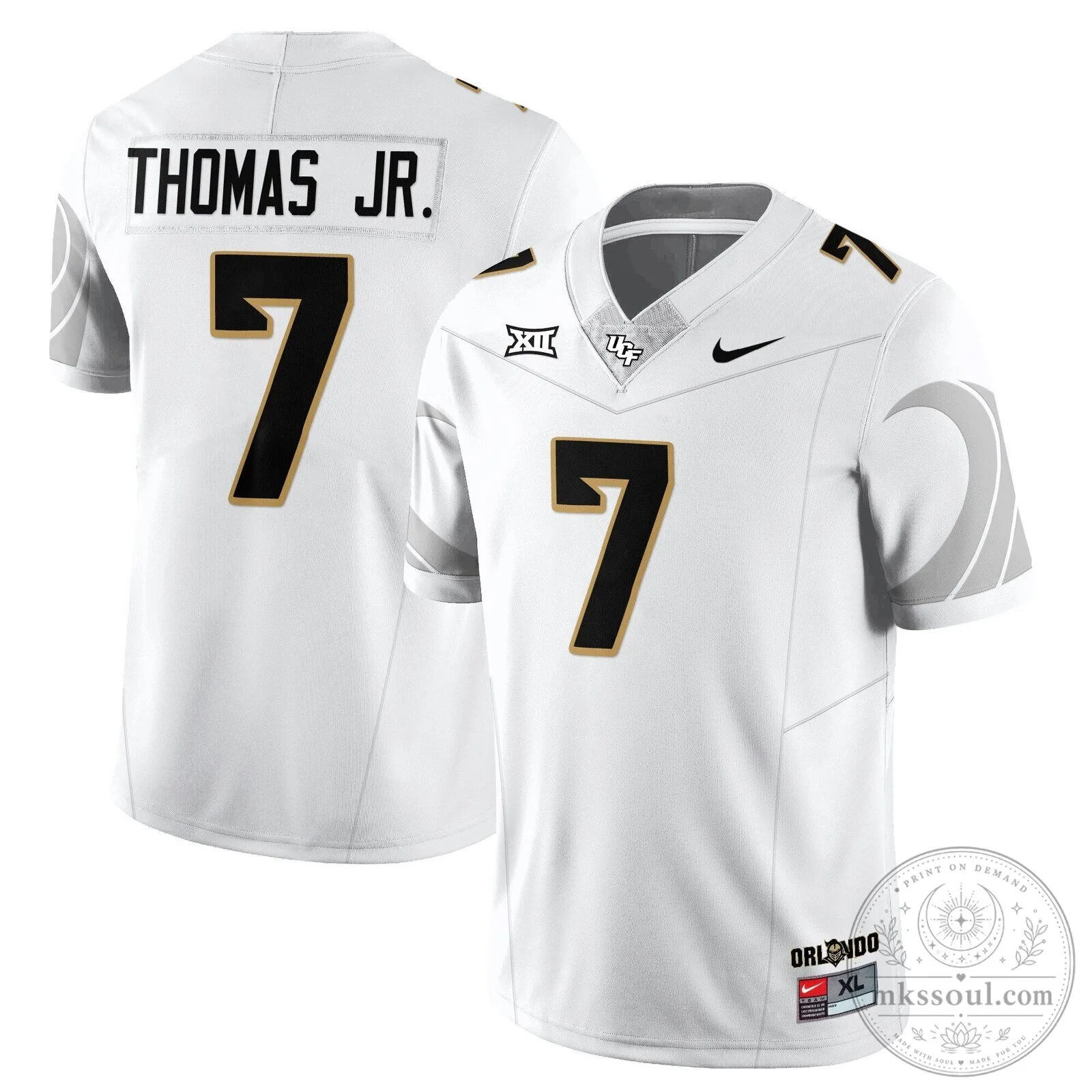 UCF Football Black and White Number 11 Team Uniform Football Jersey 30 UCF Football Black and White Number 11 Team Uniform Football Jersey