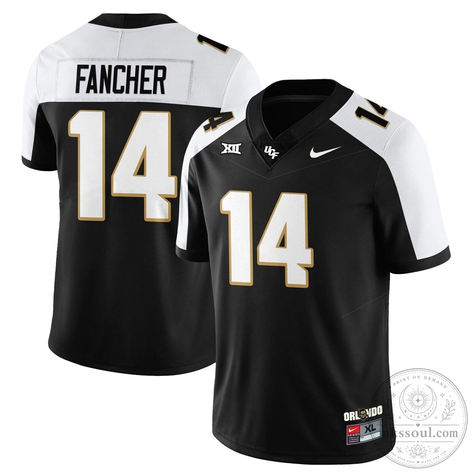 UCF Football Black and White Number 11 Team Uniform Football Jersey 31 UCF Football Black and White Number 11 Team Uniform Football Jersey